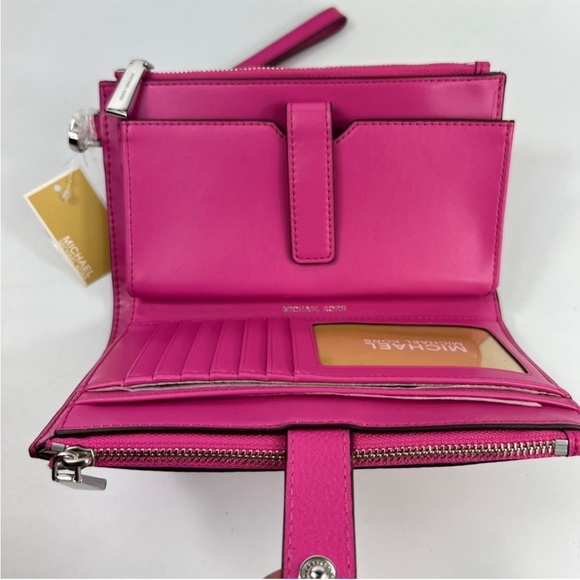 Michael Kors Hot Pink Multifunctional Wallet Wristlet NWT